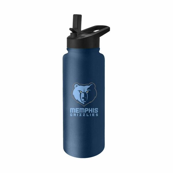 Logo Brands Memphis Grizzlies Quencher Logo Flip Top Water Bottle 714-S34QB-8